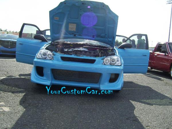  Tricked Out Blue Honda Civic 