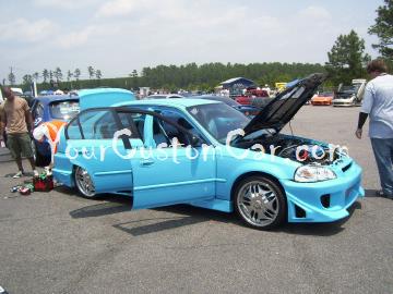 Custom blue Civic