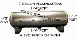 air tank, gallon, air bag suspension, compressor