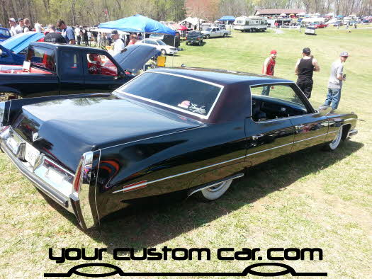 layed out at the park, 2013, custom cadillac, on airbags, yourcustomcar, truck show, car show