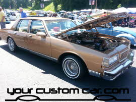 custom oldsmobile, friends in low places car show, custom wire wheels