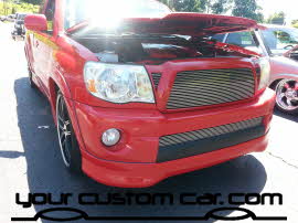 custom truck grille, friends in low places, car show