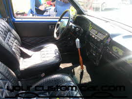 custom harbody interior, friends in low places, car show