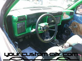 custom s10 interior, friends in low places, car show