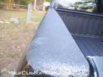 truck bed stake hole shave, rhino liner truck bed