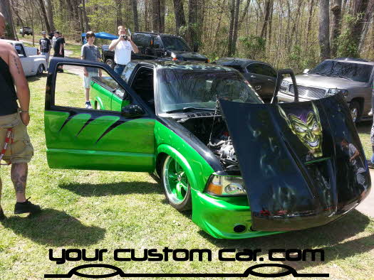 layed out at the park, 2013, yourcustomcar, truck show, car show, custom minitruck, freaks of nature