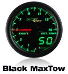 custom gauge black face 7 color led max tow