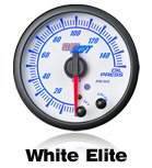 custom gauge elite white face 10 color led